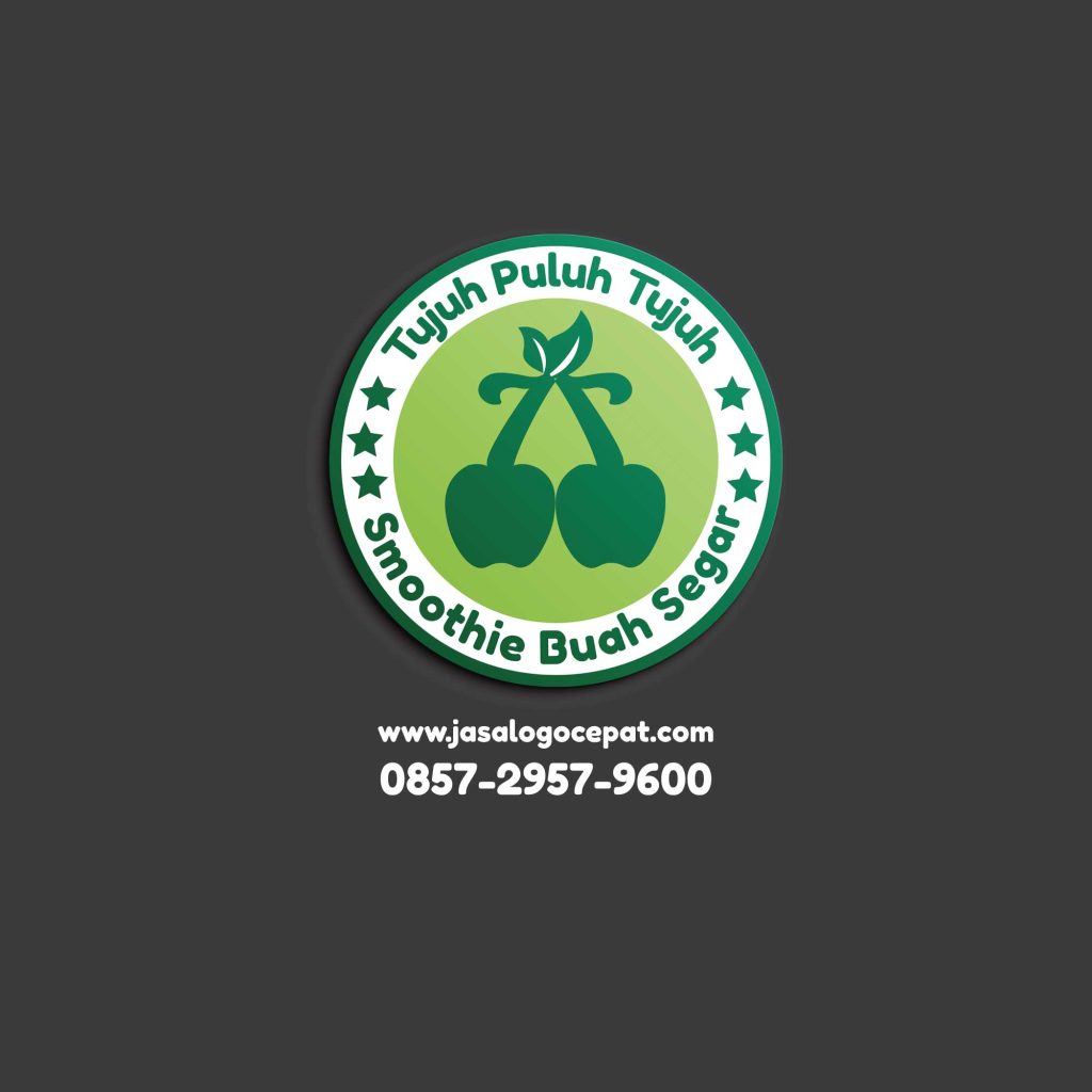 Logo Smoothie Buah Segar 77 Makassar - Jasalogocepat