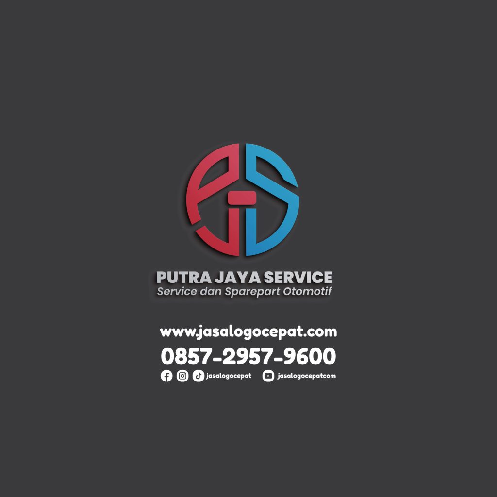 Desain Logo Bengkel Putra Jaya Service Semarang - Jasalogocepat