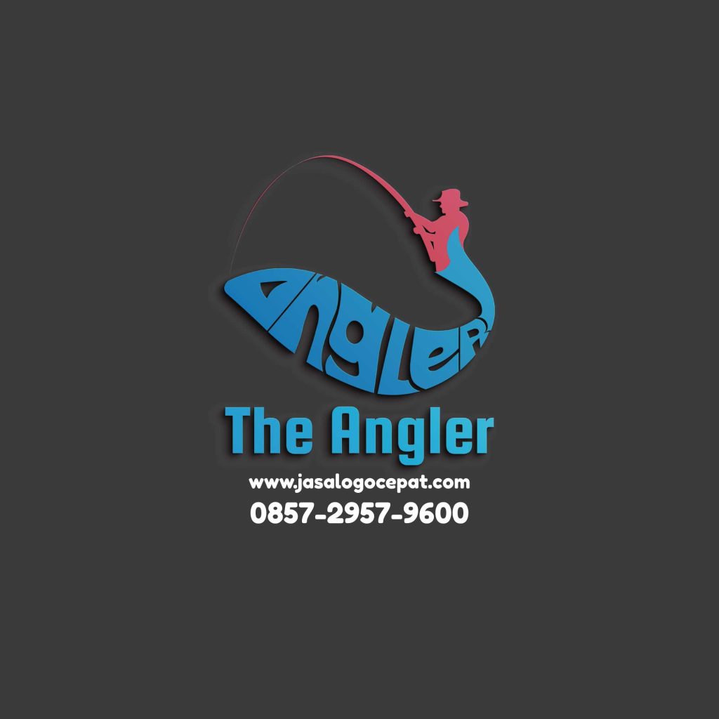 Desain Logo Komunitas Pemancing The Angler -Jasalogocepat