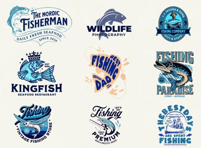 Logo Ide Nama Usaha Pemancingan Yang Unik, Aesthetic dan Kreatif
