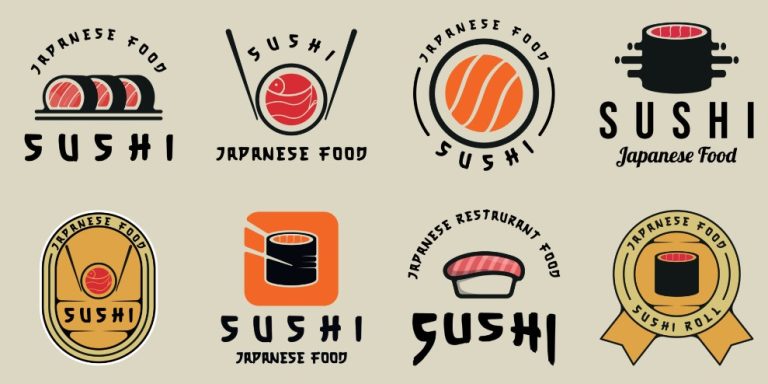 ide logo nama usaha makanan Jepang - jasalogocepat
