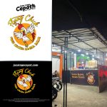 Desain Logo Fried Chicken Profesional " Flying Chick Jogja " - Jasalogocepat