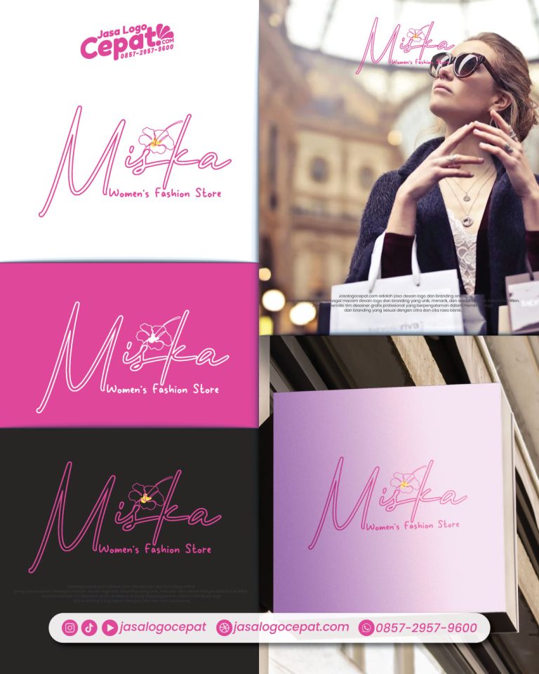 Jasa Desain gambar logo olshop fashion wanita aesthetic dan menarik jasalogocepat