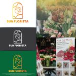 jasa desain gambar logo toko bunga simple aesthetic jasalogocepat