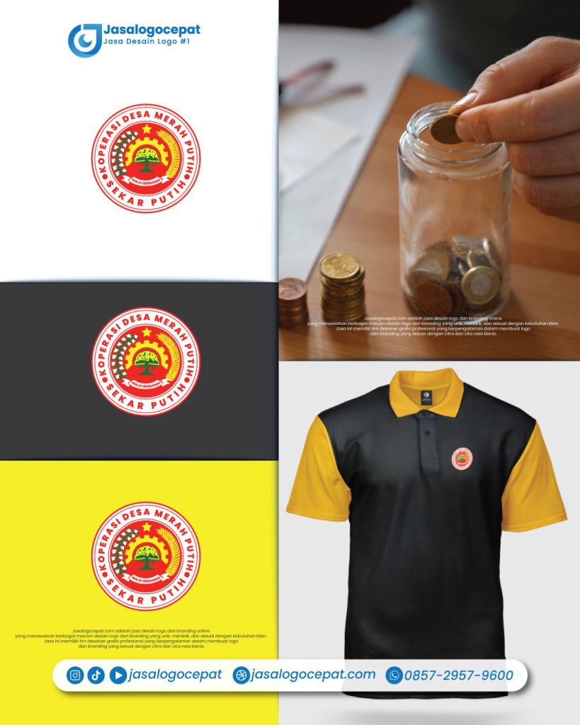 Jasa desain Logo Koperasi Desa Merah Putih PNG jasalogo