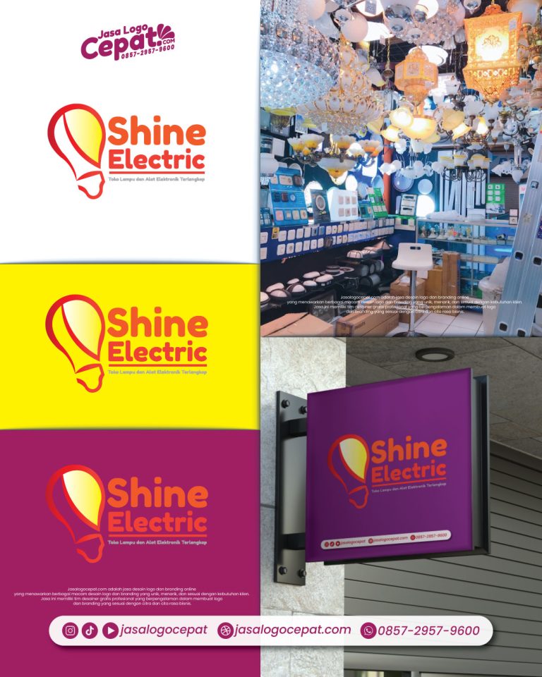 Jasa desain gambar Logo toko lampu untuk papan nama neon box jasalogocepat