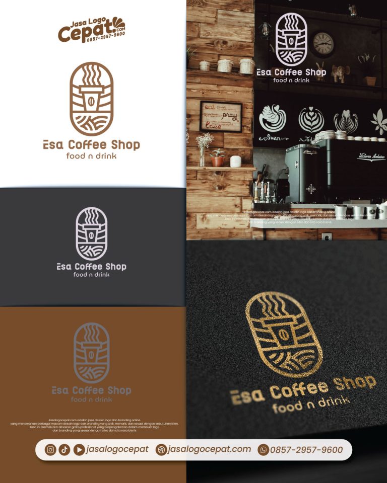 Jasa desain logo coffee shop kekinian keren jasalogocepat