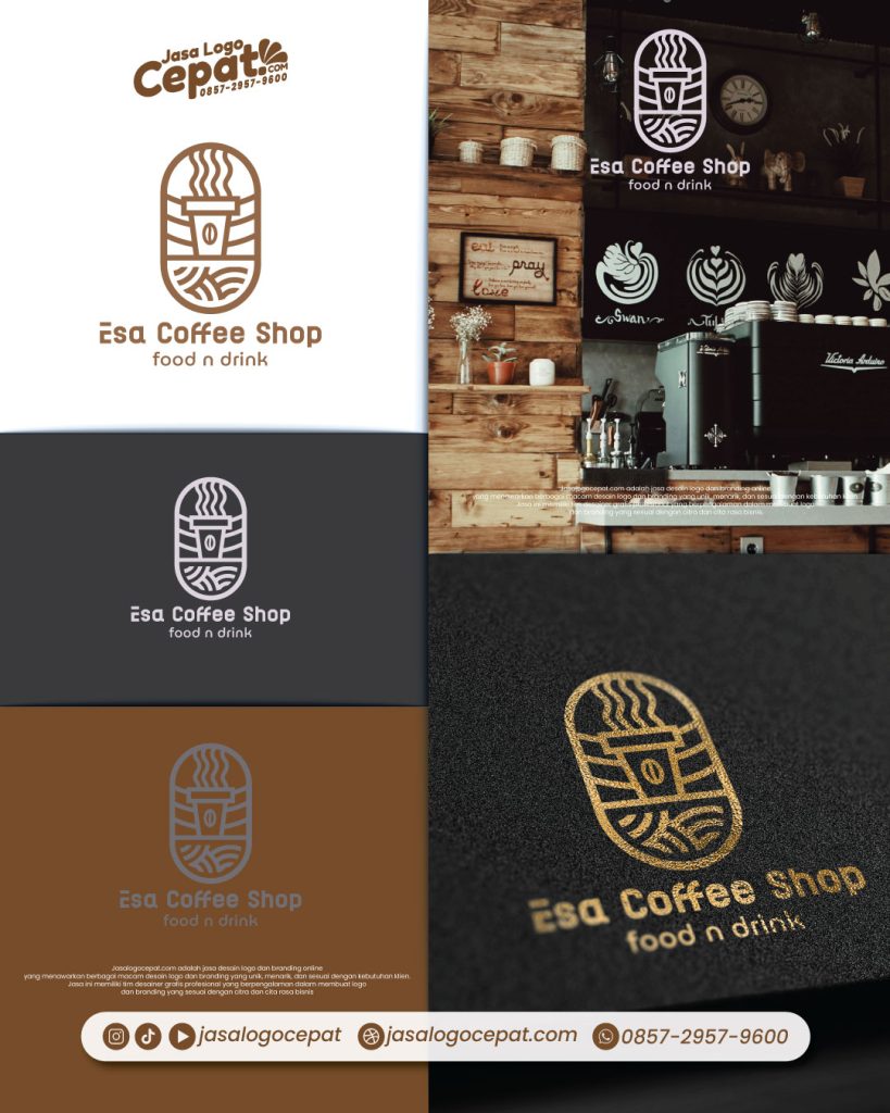 Jasa desain logo coffee shop kekinian keren jasalogocepat