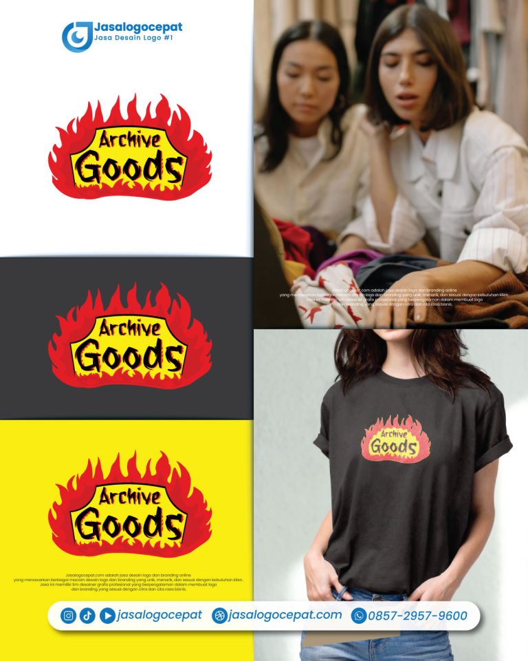 jasa desain Gambar Logo Thrift Shop Aesthetic jasalogo