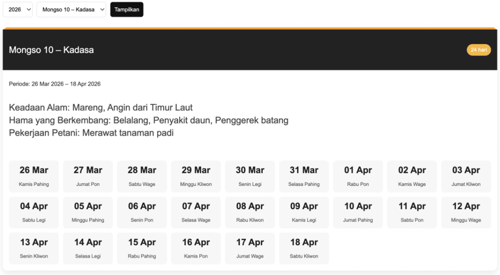 Mongso 10 kadasa 2026 jasalogocepat