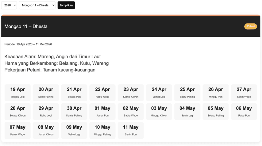Mongso 11 dhesta 2026 jasalogocepat